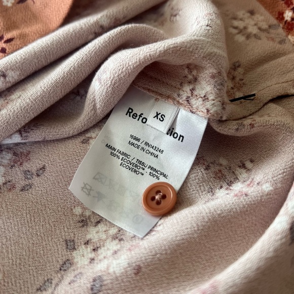 Reformation Lea Mini Dress XS in Ina Floral Peachy Spring - Picture 3 of 6